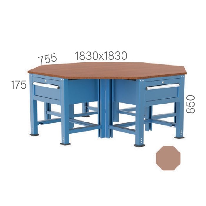 3835 – 4 ÇEKMECELİ SEKİZGEN ÇALIŞMA TEZGAHI
