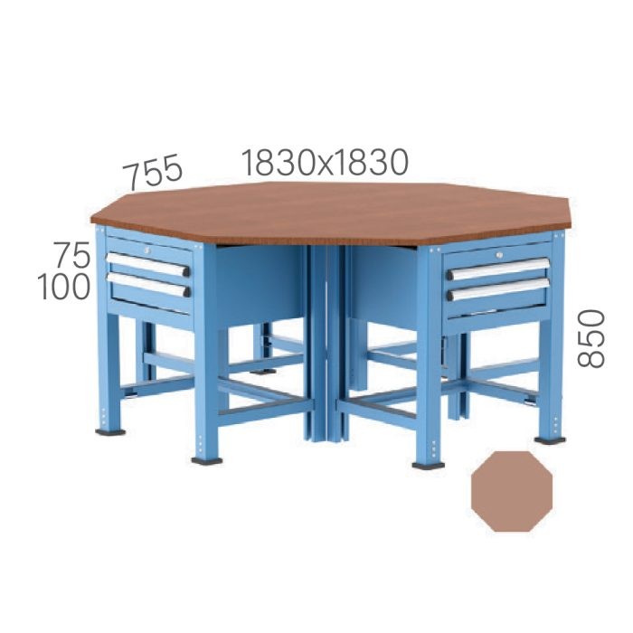 3855 – 8 ÇEKMECELİ SEKİZGEN ÇALIŞMA TEZGAHI