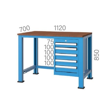 3943 – 5 ÇEKMECELİ 112 CM KISA ÇALIŞMA TEZGAHI