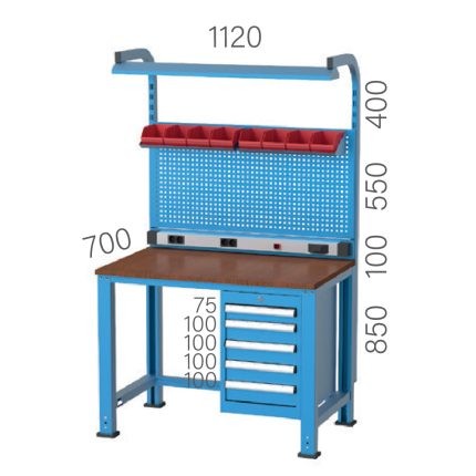 3945 – 5 ÇEKMECELİ ASKI PANOLU, FLORASANLI ELEKTRİKLİ KISA ÇALIŞMA TEZGAHI