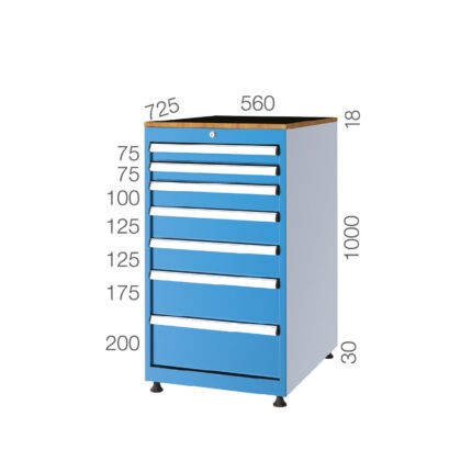57100 – 7 ÇEKMECELİ DOLAP