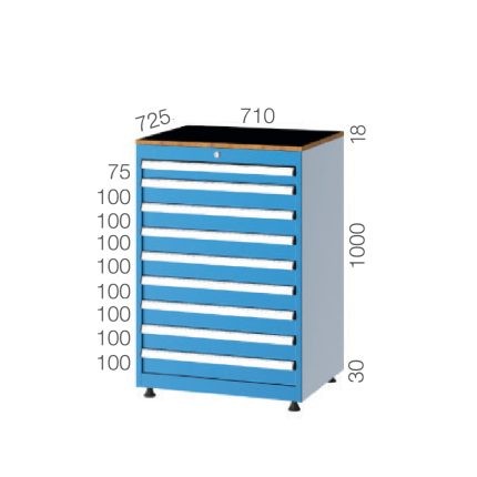 7101 – 9 ÇEKMECELİ DOLAP
