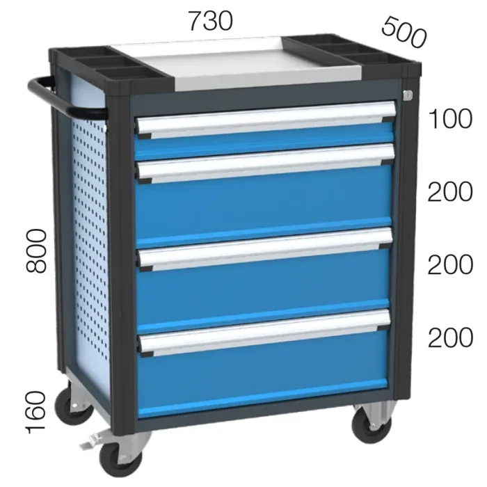 8514 – TOOL TROLLEY WITH 4 DRAWERS