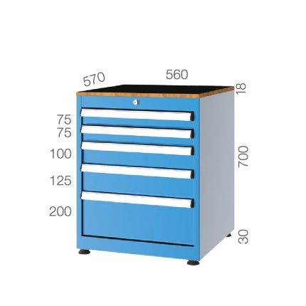 5075 – 5 ÇEKMECELİ DOLAP