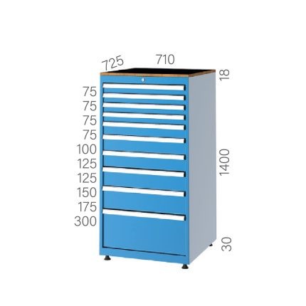 7400 – 10 ÇEKMECELİ DOLAP