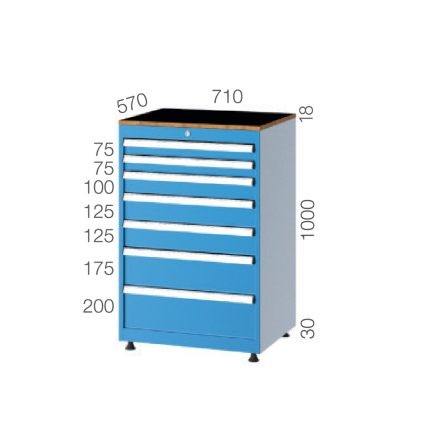 75100 – 7 ÇEKMECELİ DOLAP