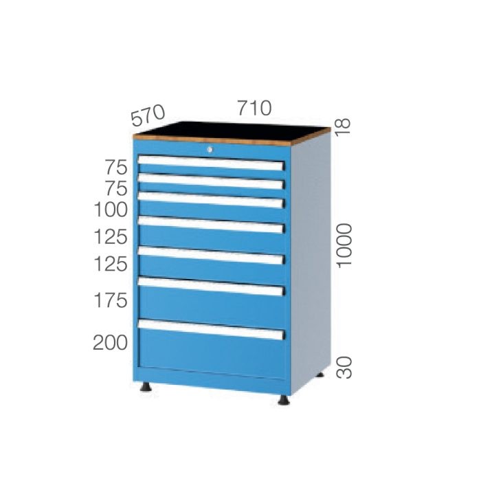 75100 – 7 ÇEKMECELİ DOLAP