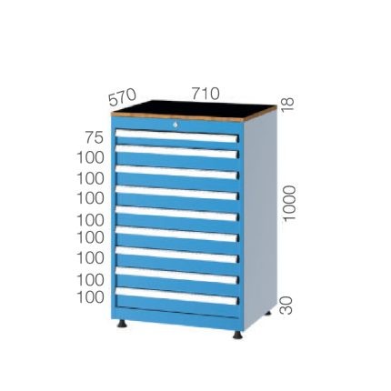 75101 – 9 ÇEKMECELİ DOLAP