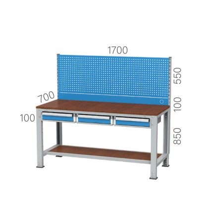 3760 – 1+1+1 ÇEKMECELİ, TAKIM ASMA PANOLU, ÇALIŞMA TEZGAHI