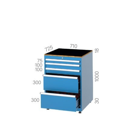 2570 – 3 ÇEKMECELİ, 2 ADET CNC ÇEKMECELİ TAKIM DOLABI
