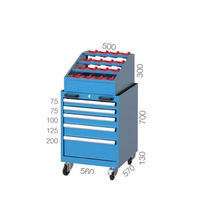 2700 – 5 ÇEKMECELİ CNC SEHPALI TAKIM DOLABI