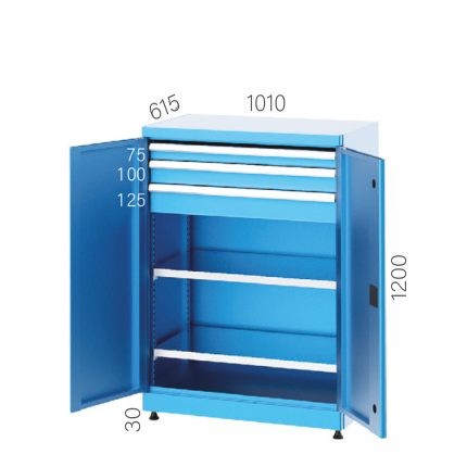 6219 – 3 ÇEKMECELİ VE 3 RAFLI KAPILI DOLAP