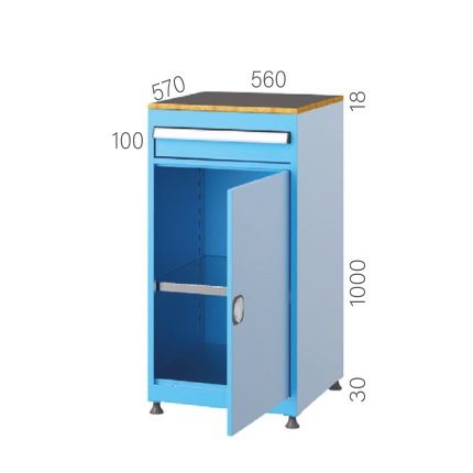 6710 – TEK ÇEKMECELİ KAPILI DOLAP