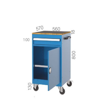 6805 – TEK ÇEKMECELİ KAPILI DOLAP