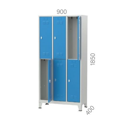 6016 – DAR TİP SOYUNMA DOLABI 6 KAPILI