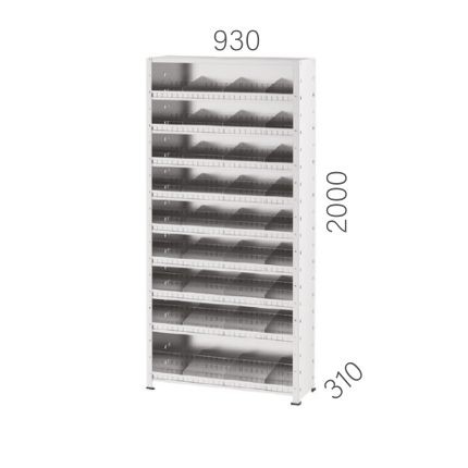 20920 – 10 RAFLI SEPERATÖRLÜ DEMONTE GALVANİZ RAF